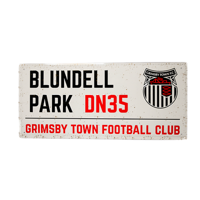 Grimsby Town Football Club – Bicchiere Shot In Vetro Con Stemma Smaltato, Regalo Per Tifosi