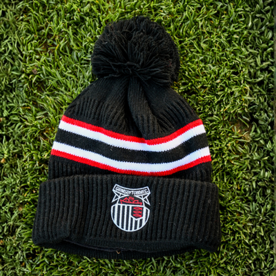Tri-Bar Bobble Hat with Fleece Lining