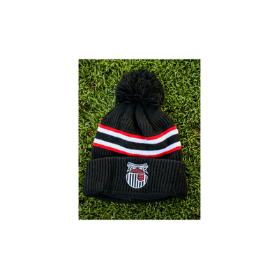 Tri-Bar Bobble Hat with Fleece Lining