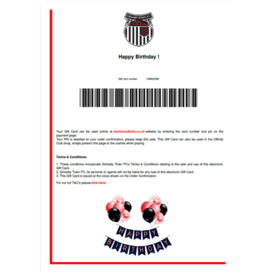 E Gift Card