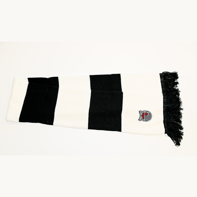 Traditional Black & White Bar Scarf