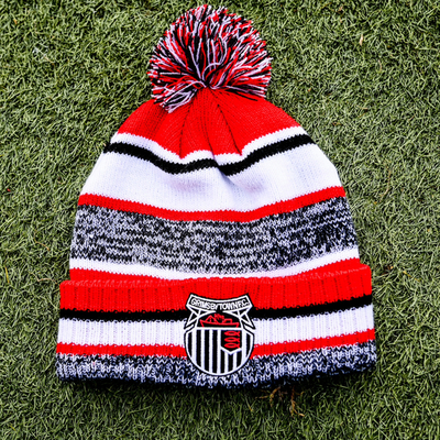 Striped Design Bobble Hat