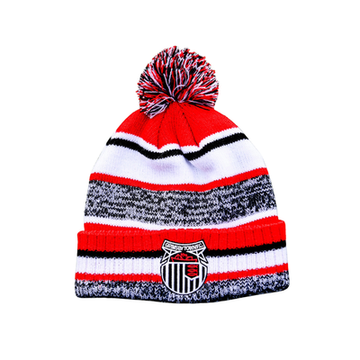 Striped Design Bobble Hat