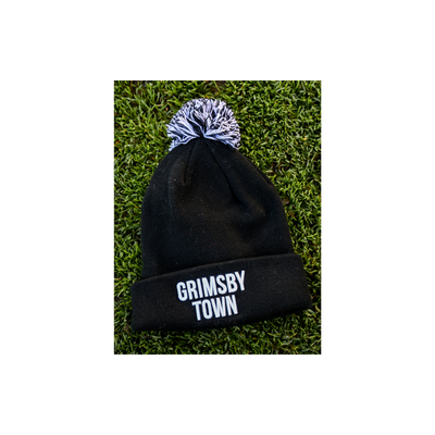 3D Black Bobble Hat