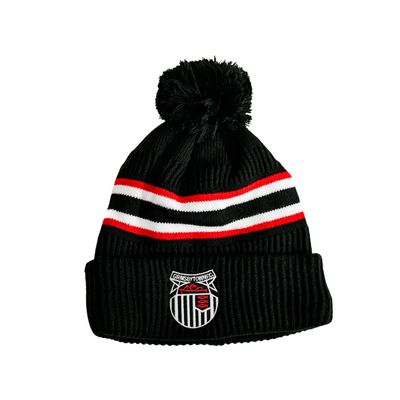 Tri-Bar Bobble Hat with Fleece Lining