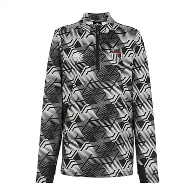 Warm up Quarter Zip Black and Grey Adult